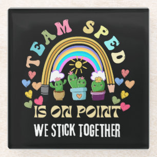 Squad we Forever Sticky for teacher Glass Coaster