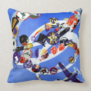 Squadron Insignia Throw Pillow