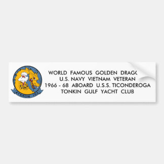 Squadron Patch, WORLD  FAMOUS  GOLDEN  DRAGONSU... Bumper Sticker