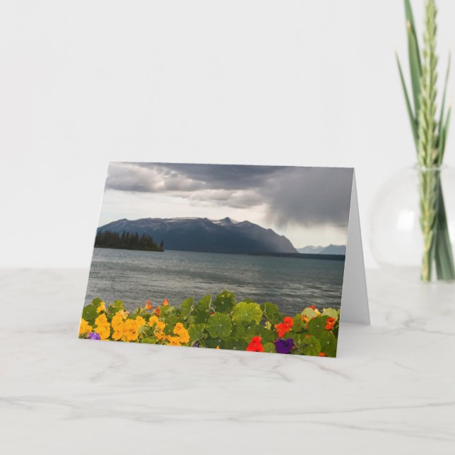 Squall on Atlin Lake, BC (Blank Inside) Card (Front)