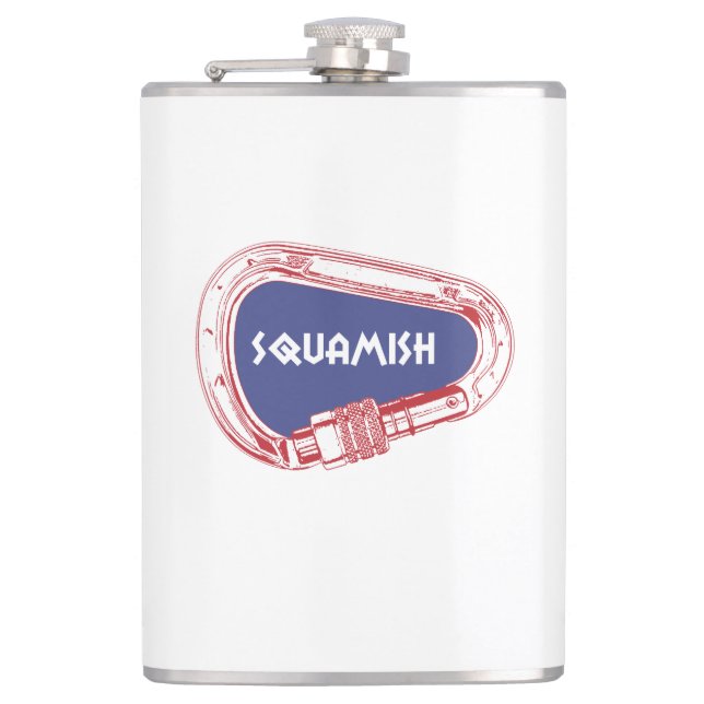 Squamish Climbing Carabiner Hip Flask (Front)