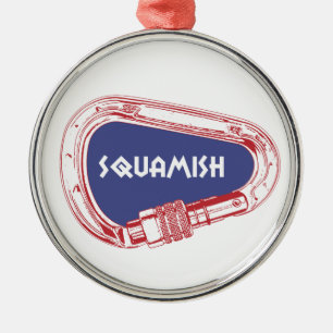 Squamish Climbing Carabiner Metal Ornament