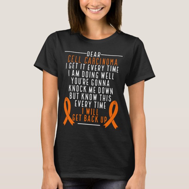 Squamous Cell Carcinoma Awareness get back Ribbon T-Shirt (Front)