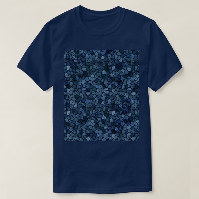 Squamous Scaly Pattern In Midnight Blue  T-Shirt (Design Front)