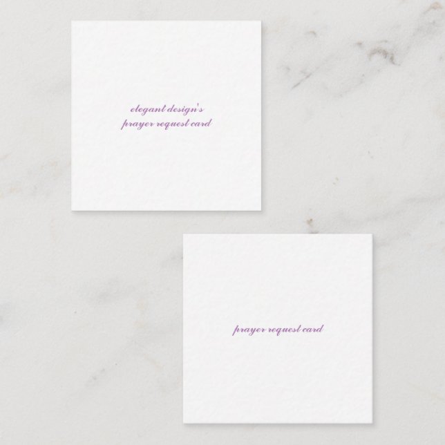 square 2.5"x2.5" standard matte business card (Front/Back)