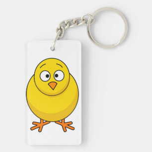 Square Acrylic Keychains With Baby Chick