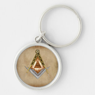 Square and Compass All Seeing Eye Keychain
