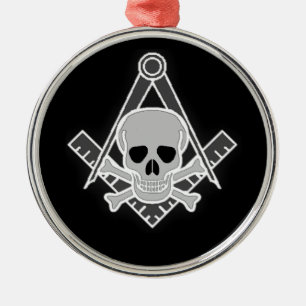 Square and Compass All Seeing Eye Metal Ornament