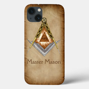 Square and Compass with All Seeing Eye iPhone 13 Case