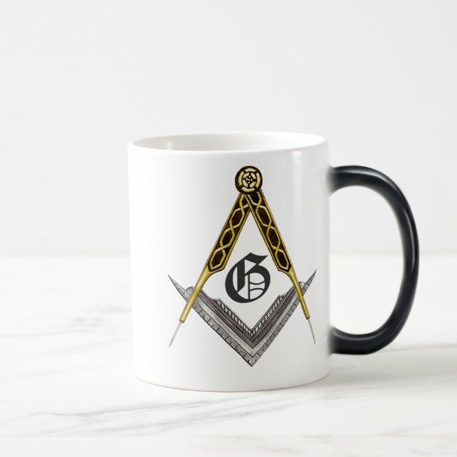 Square and Compass with All Seeing Eye Magic Mug (Right)