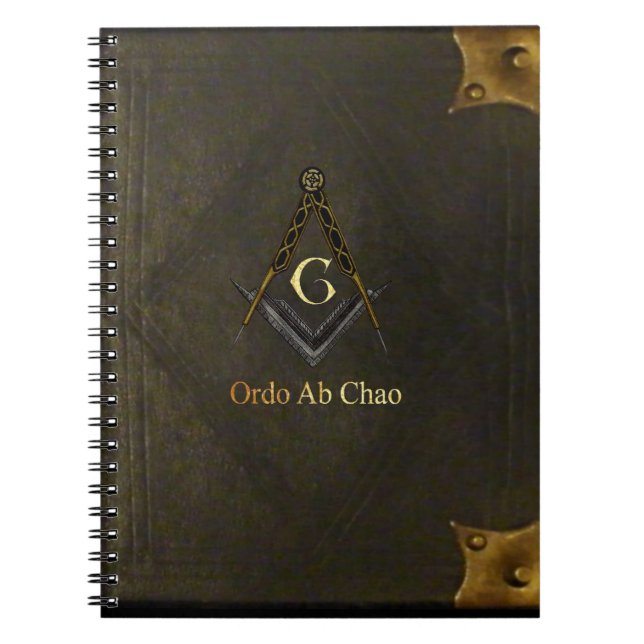Square and Compass with All Seeing Eye Notebook (Front)