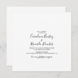 Square and Simple Wedding Invitation