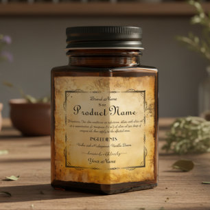 Square Apothecary Style Labels