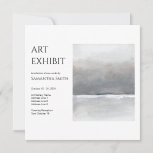 Square Art Exhibition Invitation Template