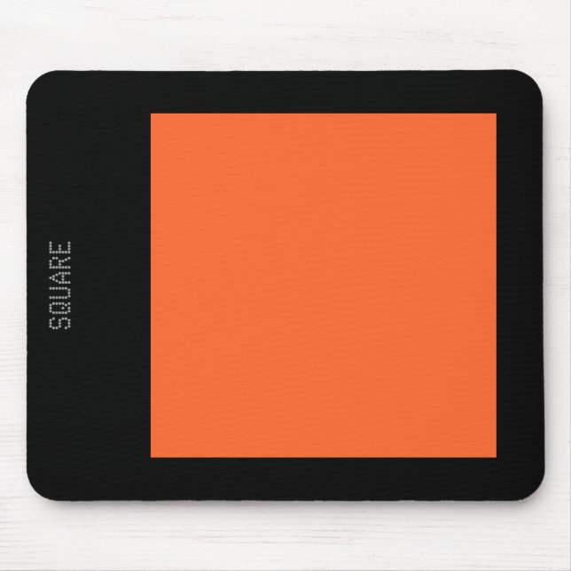 Square - Autumn Orange and Black Mouse Pad (Front)