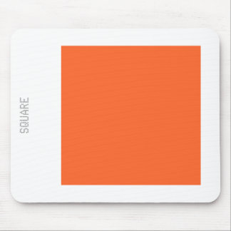 Square - Autumn Orange and White Mouse Pad