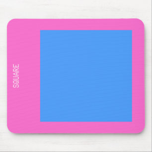 Square - Baby Blue and Pink Mouse Pad