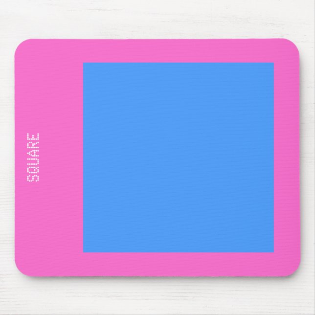 Square - Baby Blue and Pink Mouse Pad (Front)