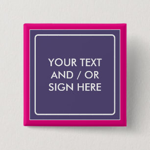 Square Banner lilac + your backg. & ideas 2 Inch Square Button