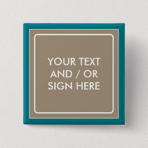 Square Banner stone + your backg. & ideas 2 Inch Square Button