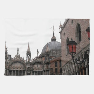 Square & Basilica of St Mark Kitchen Towel