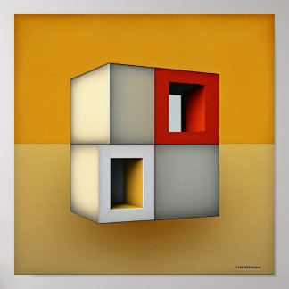 Square Bauhaus style  Poster