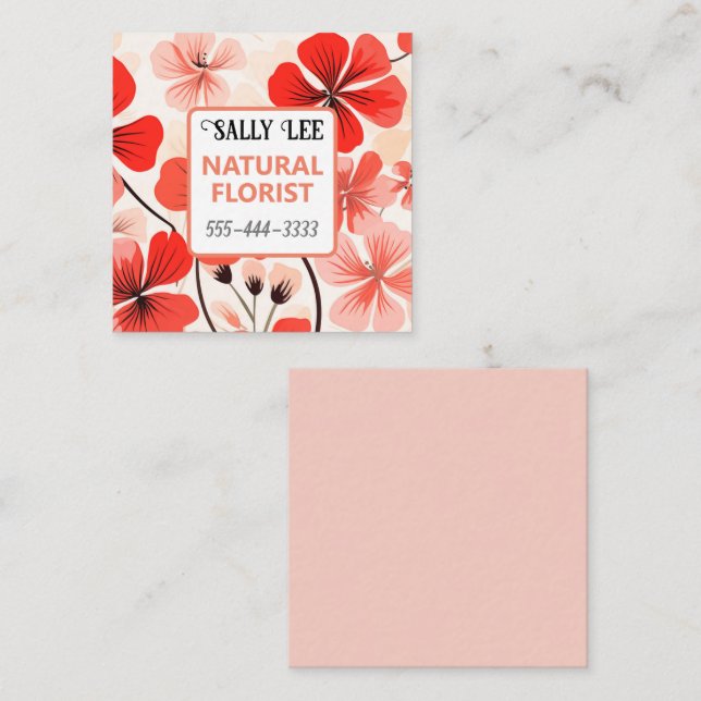 Square beautiful business cards (Front/Back)