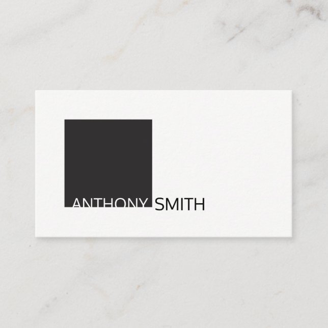 Square (Black) 2 Business Card (Front)