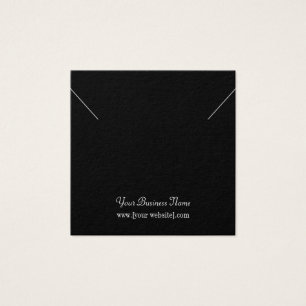 Square Black Custom Necklace Display Card