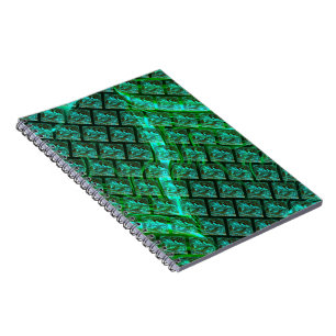 'Square blue eyes', greenish risks. Notebook