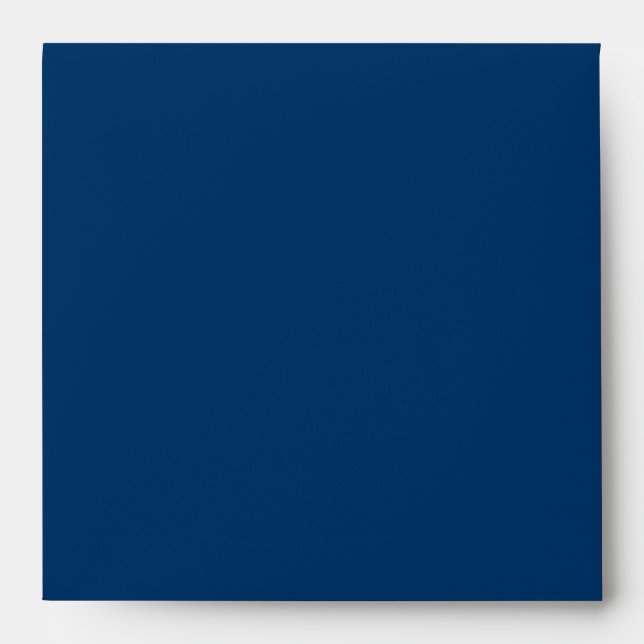 Square Blue Monogram Envelopes - Return (Front)