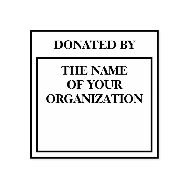 Square book donation stamp (Imprint)