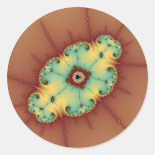 Square Brain - Fractal Classic Round Sticker