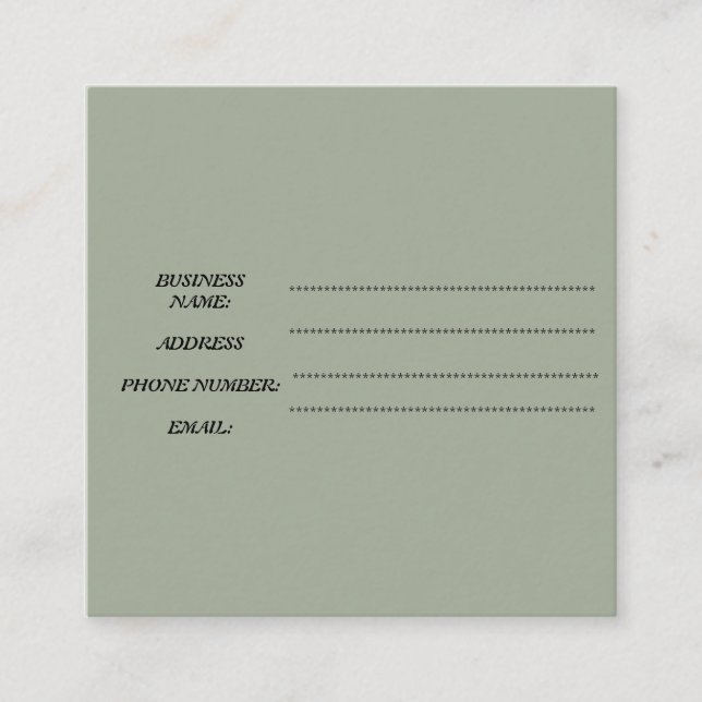 square business card (Front)