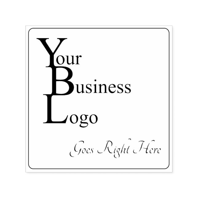 Square Business Logo Image Self-inking Stamp (Design)