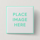 Square Button, 2 Inch - Souvenir Gift Design
