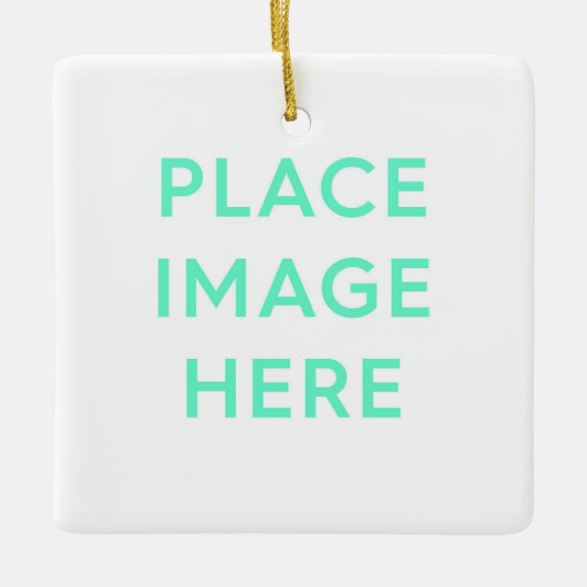 Square Ceramic Ornament (Front)