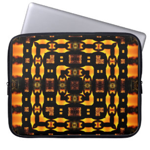 Square Chain Golden Connection Art Notebook Laptop Sleeve