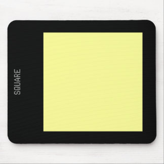 Square - Chalk Yellow and Black Mouse Pad