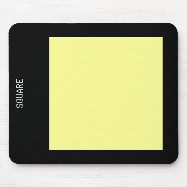 Square - Chalk Yellow and Black Mouse Pad (Front)