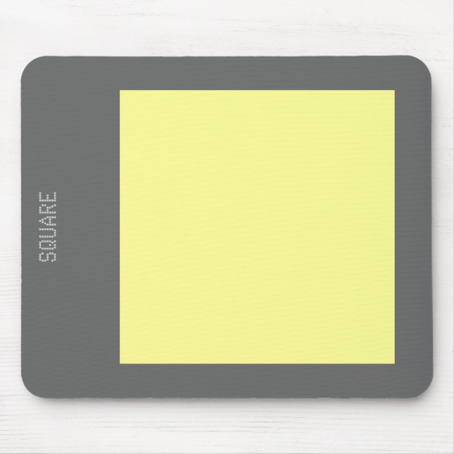 Square - Chalk Yellow and Grey Mouse Pad (Front)