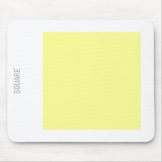 Square - Chalk Yellow and White Mouse Pad