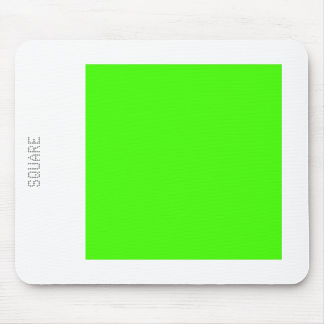 Square - Chartreuse Green and White Mouse Pad (Front)