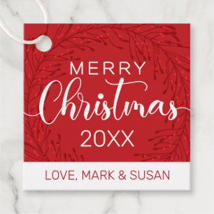 Square Christmas Tag (Red)