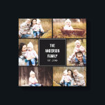 Square Collage Custom Photo Wrapped Canvas<br><div class="desc">Personalize this canvas with your wedding photos to create a wall art to treasure forever. Background colour can be customized online (to any colour!</div>