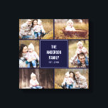 Square Collage Custom Photo Wrapped Canvas<br><div class="desc">Personalize this canvas with your wedding photos to create a wall art to treasure forever. Background colour can be customized online (to any colour!</div>