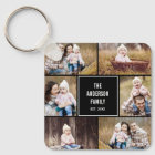 Square Collage Editable Colour Photo Keychain