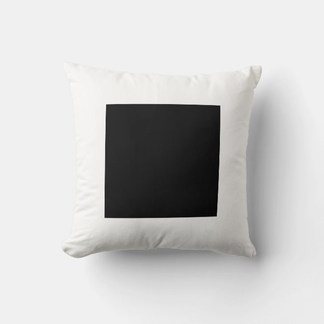 Square Colours - Black and White Throw Pillow (Front)