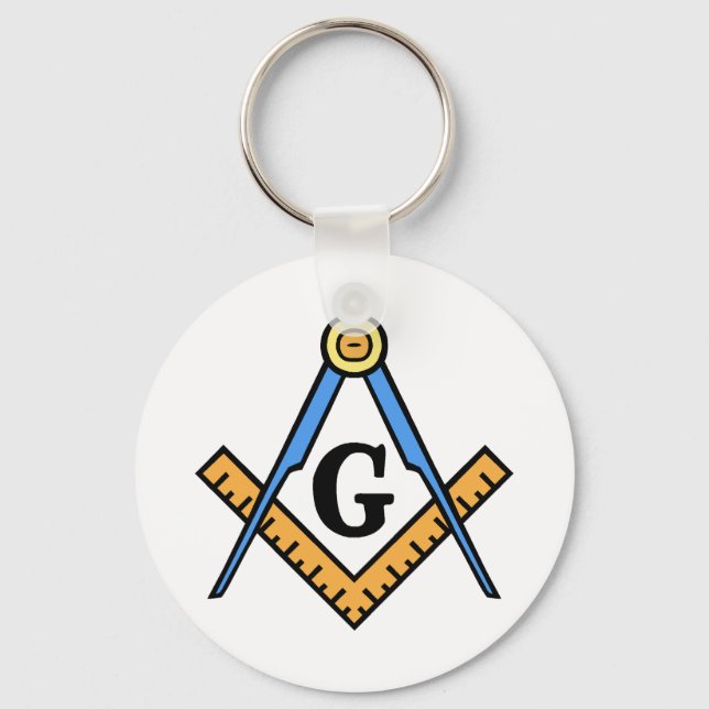 Square & Compasses Keychain (Front)