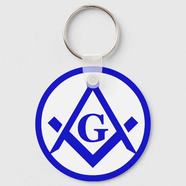 Square & Compasses Keychain (Front)